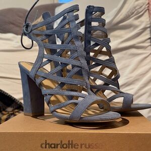Charlotte Russe Blue Caged Heels